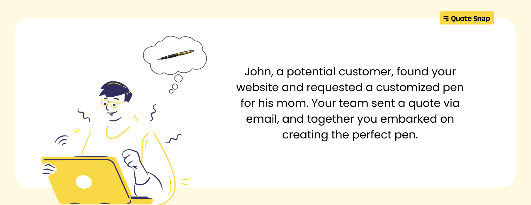 Understand request for quote process thorugh John's story